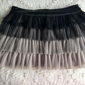 Bebe Mini Grey & Black Skirt